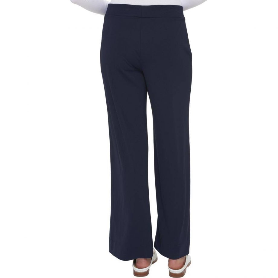 TOMMY HILFIGER Size XL Pull On Casual Wide Leg Pants NAVY