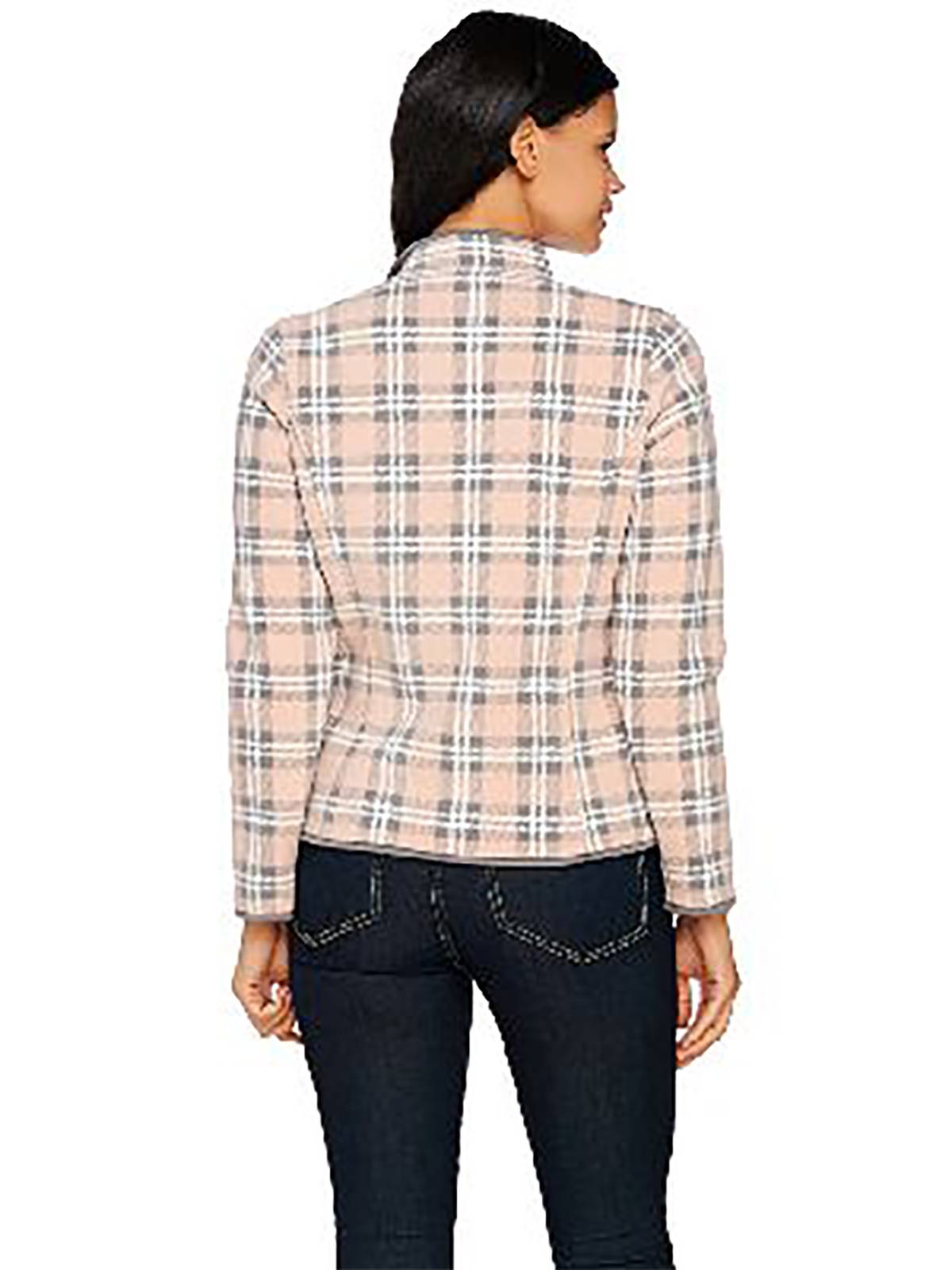 LIZ CLAIBORNE NEW YORK Size 16 Fleece Motorcycle Jacket CREAM