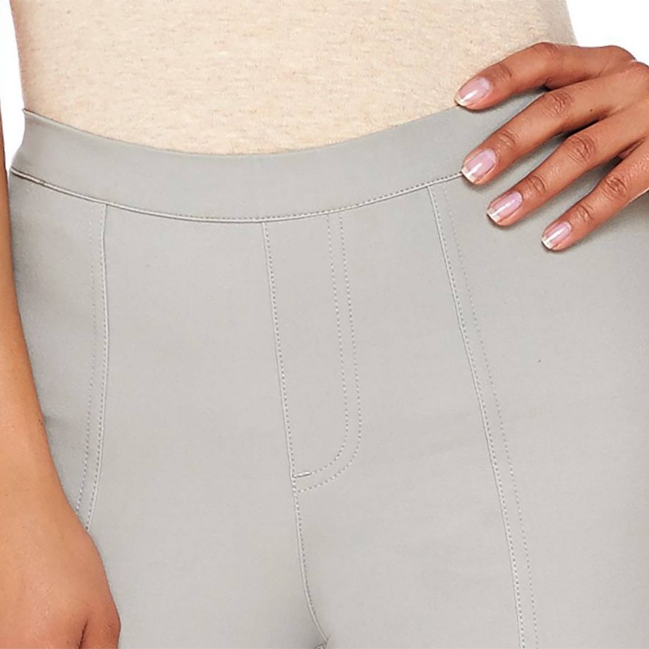 ISAAC MIZRAHI LIVE! Size 18WT Stretch Ankle Pants w/ Seam BRIGHT WHITE