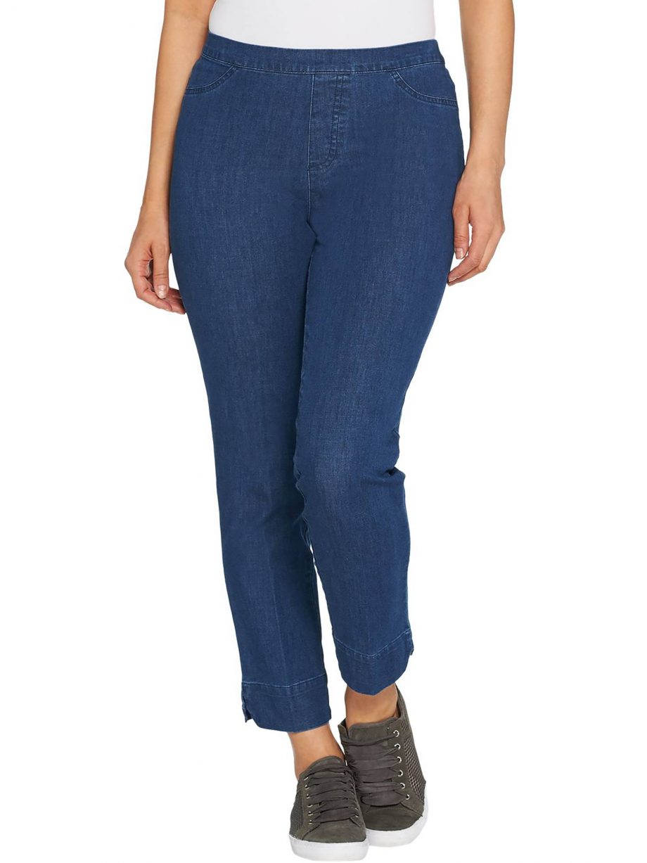 ISAAC MIZRAHI LIVE! Size 16T Denim Ankle Pull On Jeans INDIGO