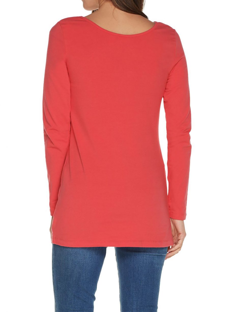 WOMEN WITH CONTROL Size L Essentials Long Sleeve Tunic NIGHT SKY