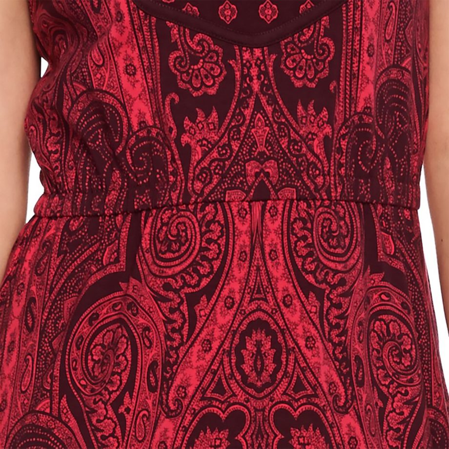 ISAAC MIZRAHI LIVE! Size PXL Engineered Paisley Print Maxi Dress BLUE