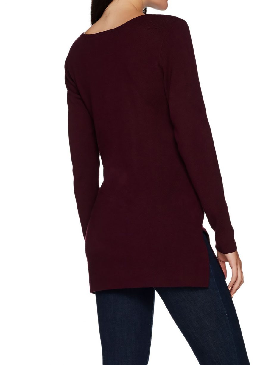 LOUIS DELL OLIO Size L Whisper Knit Tunic with Side Slits DARK COPPER
