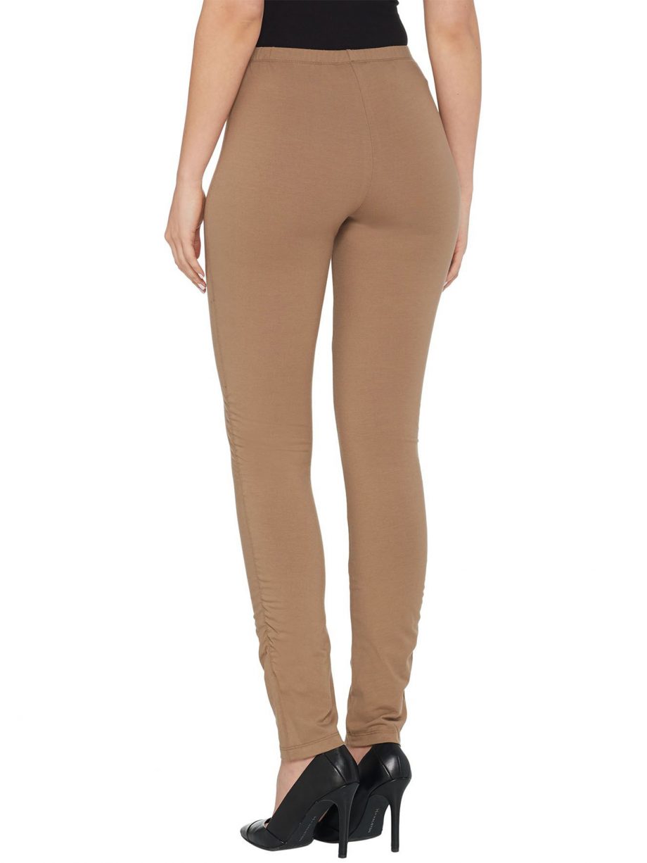 WOMEN WITH CONTROL Size PM Petite Pull-On Slim Leg Pant with Side Ruching WHITE