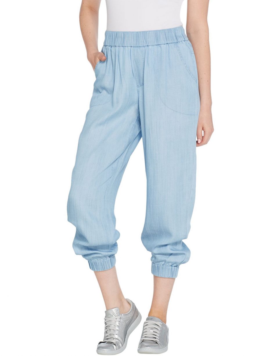 LISA RINNA Size 6 Lyocell Jogger Pants DARK WASH