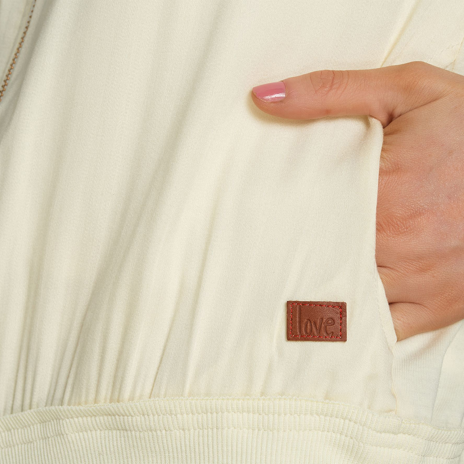 PEACE LOVE WORLD Size M Zip Front Summer Womens Bomber Jacket PALE BANANA