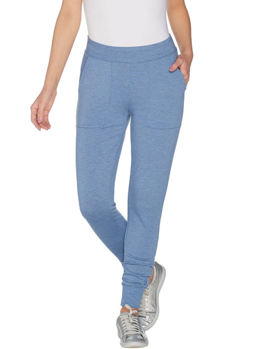 CUDDL DUDS Size MP Ultra Soft Comfort Petite Jogger Pants BLUE