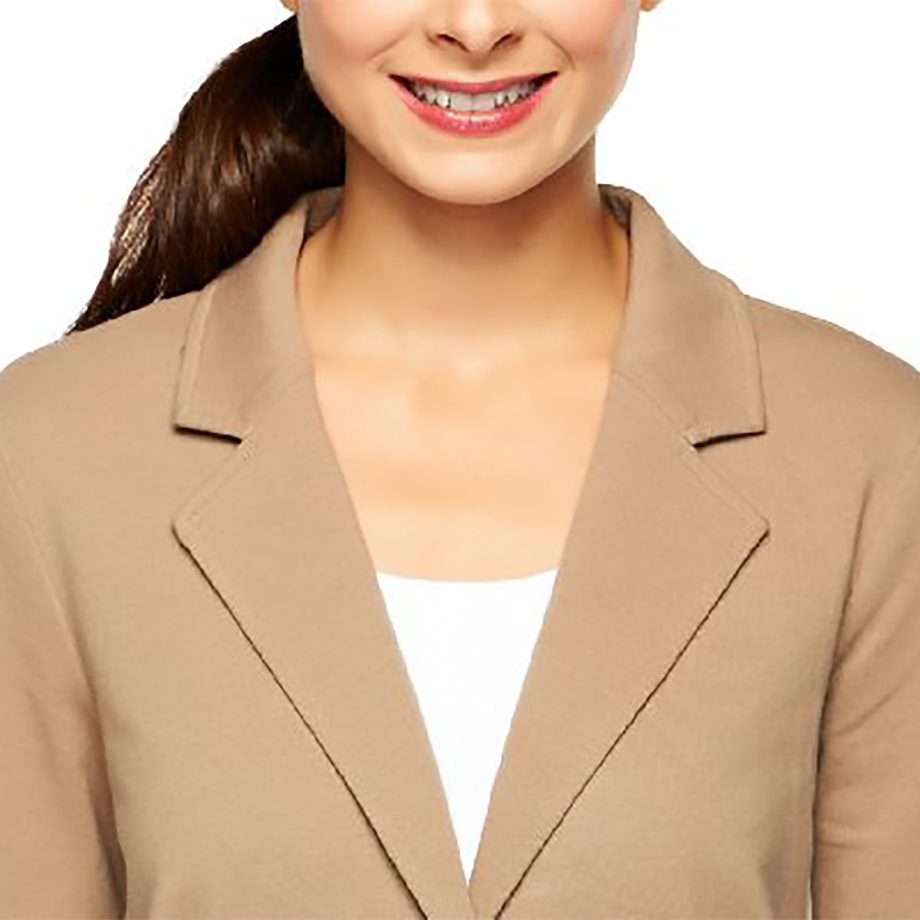 LIZ CLAIBORNE New York Size 6 Solid Knit Blazer with Pockets HOT RED