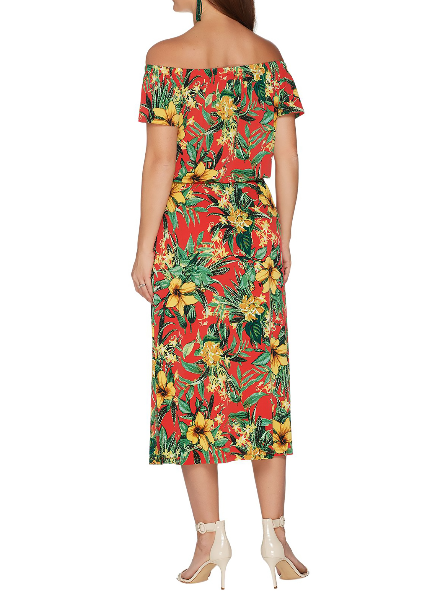 G.I.L.I. Size S Off the Shoulder Midi Dress BLACK