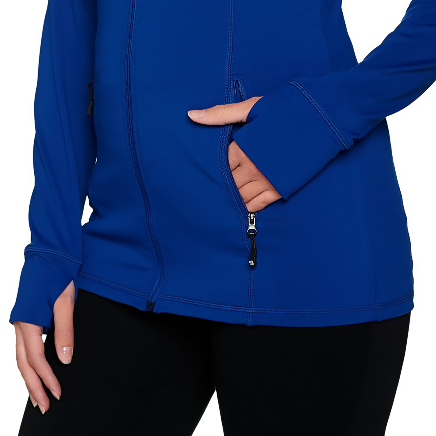 cee bee CHERYL BURKE Size XL Performance Jacket with Mesh Detail ULTRA MARINE