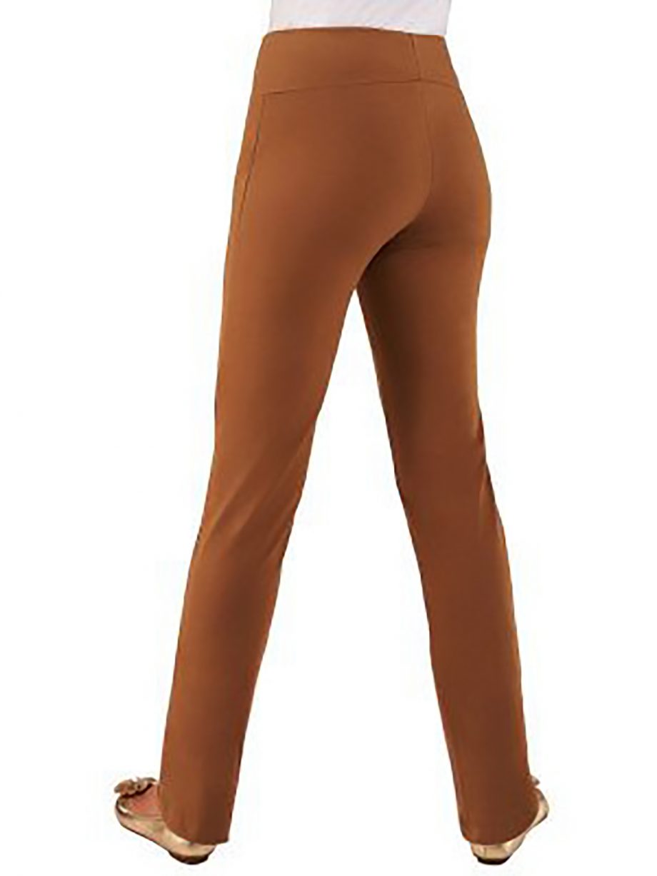 WOMEN WITH CONTROL Size TL Tall Slim Leg Pants w/Tummy Control BLACK