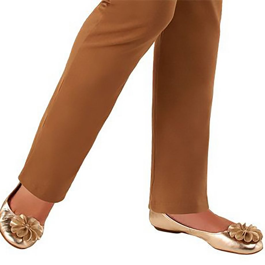 WOMEN WITH CONTROL Size TL Tall Slim Leg Pants w/Tummy Control BLACK