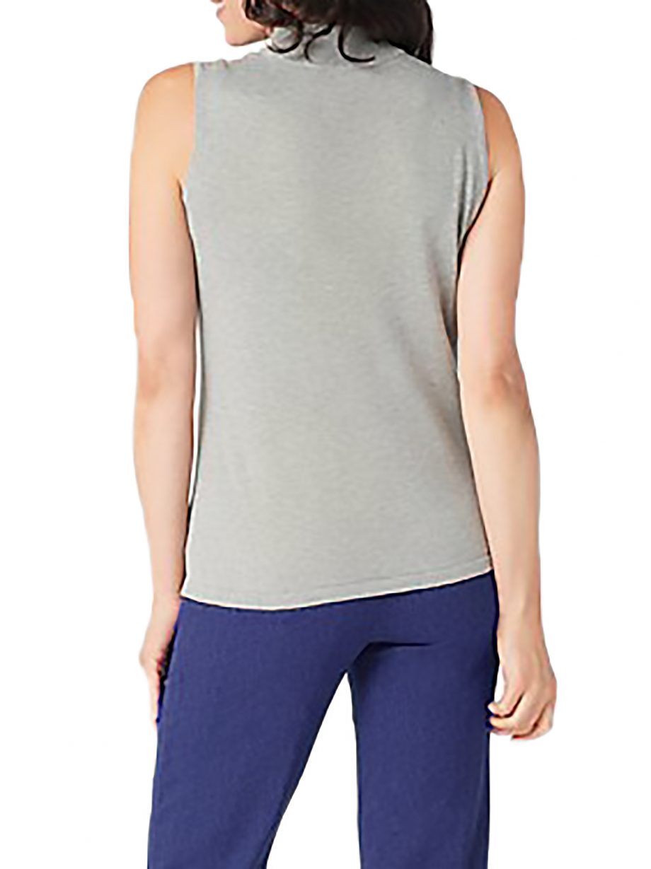 JOAN RIVERS Size L Wardrobe Builders Mock Turtleneck Tank BLACK