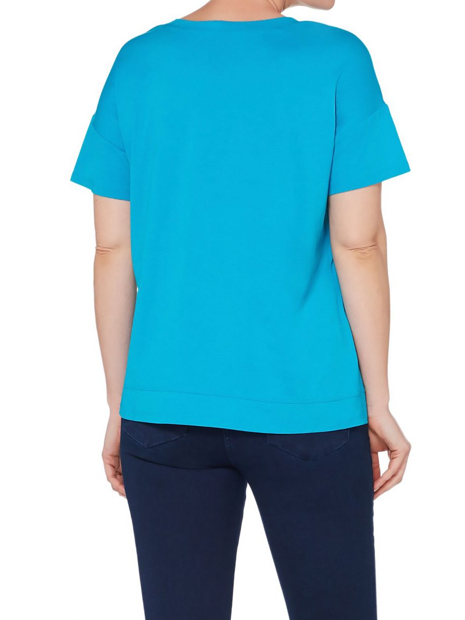 JOAN RIVERS Size XL Wardrobe Builders Tee Shirt with Hem Detail WHITE