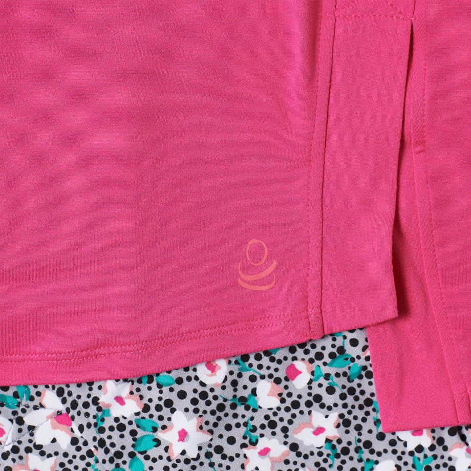 CUDDL DUDS Size M Smart Comfort Short Sleeve Tee & Cropped Pant PJ Set GRAY PINK