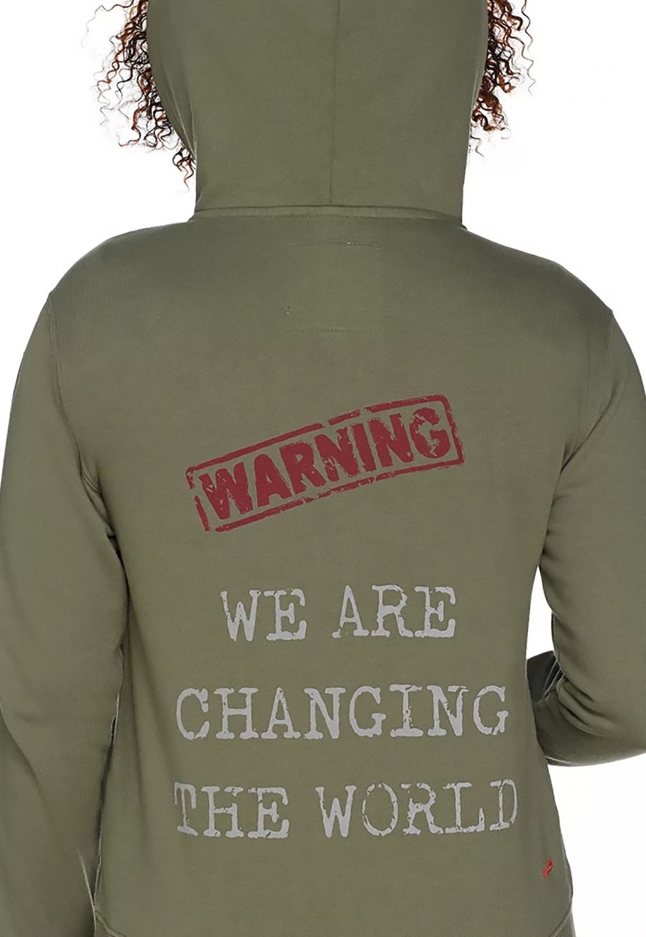 PEACE LOVE WORLD Size 1X French Terry Zip Front Hoodie