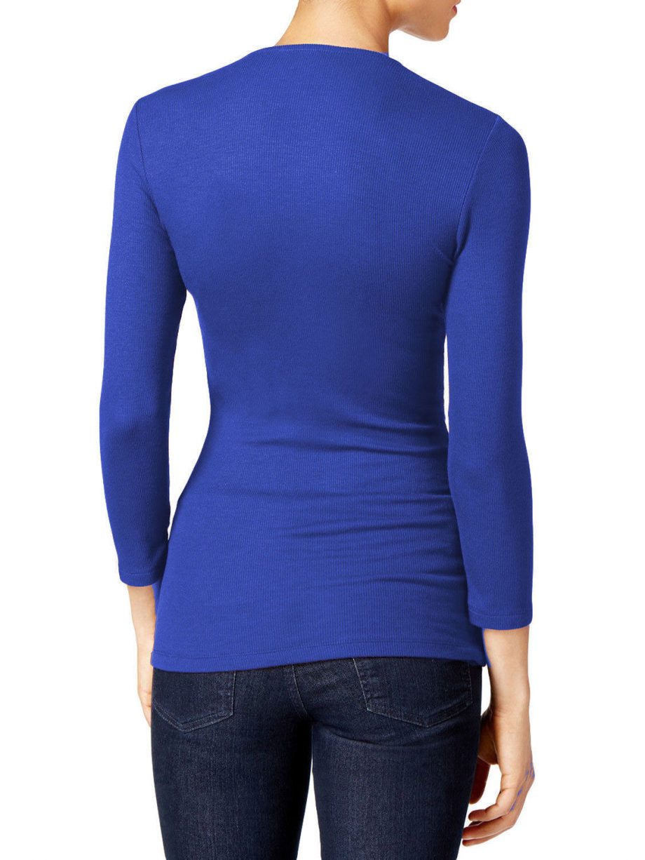INC INTERNATIONAL CONCEPTS Size XL Ribbed Top BLUE