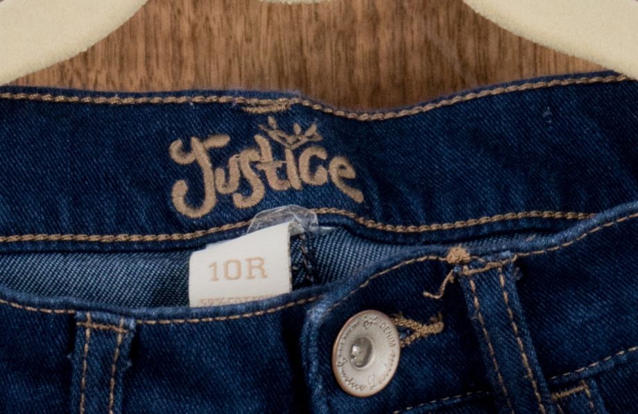JUSTICE Girls Cotton Jeans Shorts BLUE Size 10
