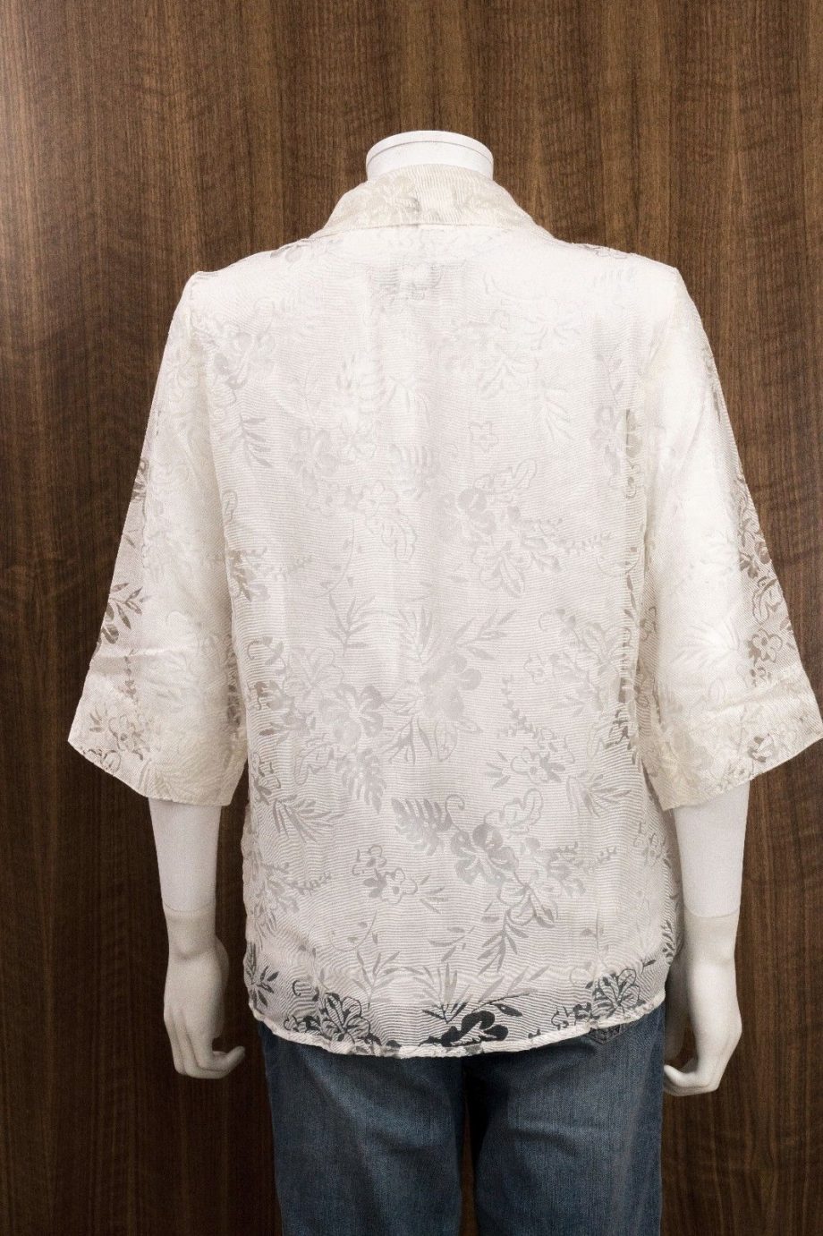 SALON STUDIO Size PM 2pc Button Down Shirt Blouse Top WHITE