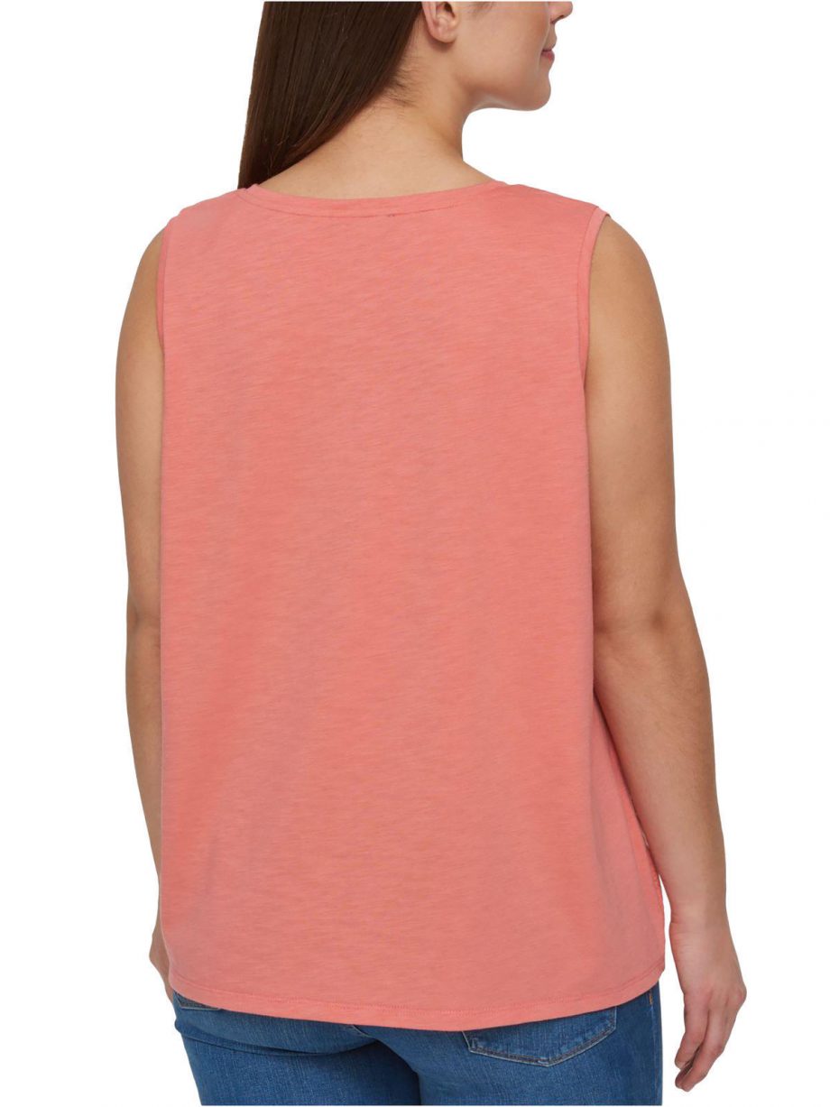 TOMMY HILFIGER Size 2X Embroidered Scoop Neck Tank OASIS