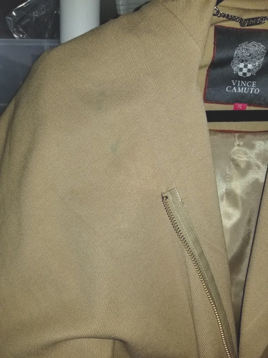 VINCE CAMUTO Size XL Long Sleeves Drapey Anorak Jacket KHAKI