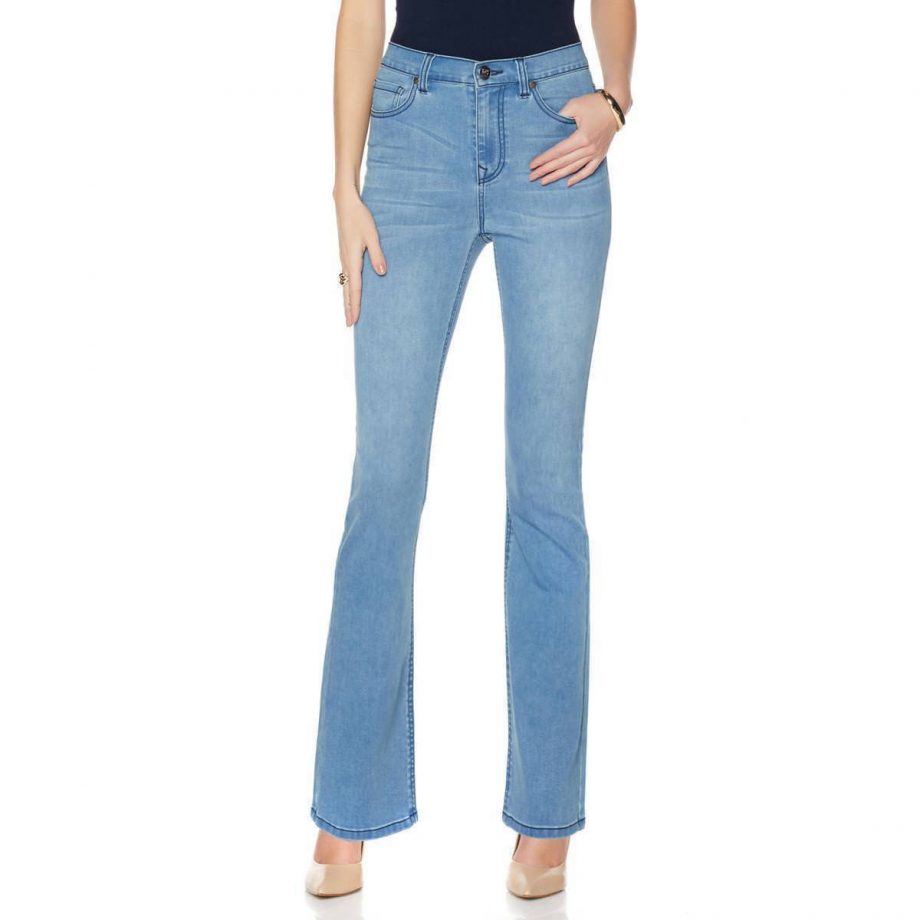 DIANE GILMAN Size 4T SuperStretch Lite Boot-Cut Jeans BLACK