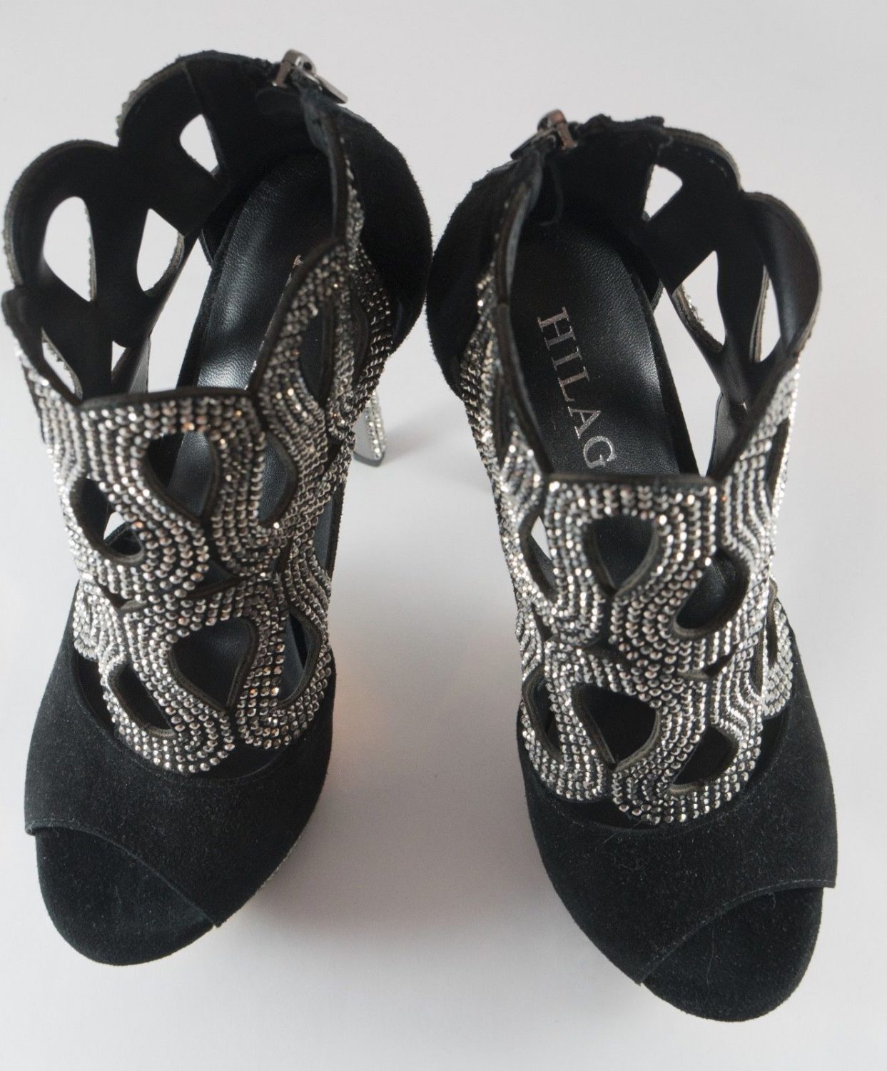black wide fit heels size 5