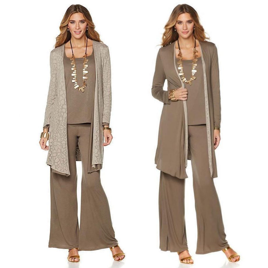 MARLAWYNNE Size S Reversible Burnout Cardigan Duster LATTE / OLIVE GRAY