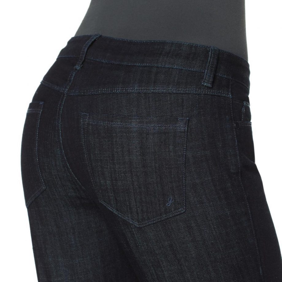 GIULIANA LUXE Size 8 Luxe Stretch Denim Boyfriend Jeans Black