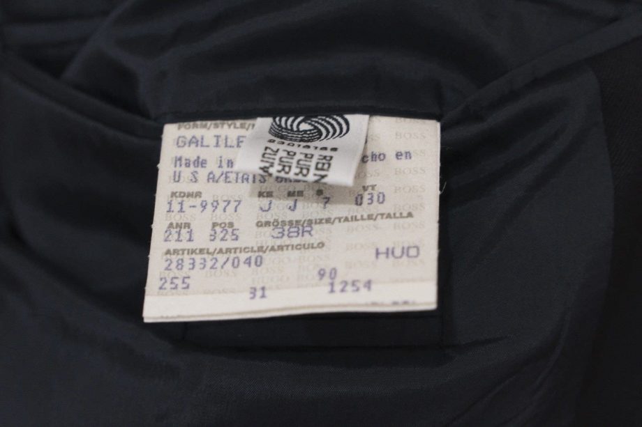 HUGO BOSS Size 38R Galilei / Sigma US 2 Button Sportcoat Blazer Solid BLACK