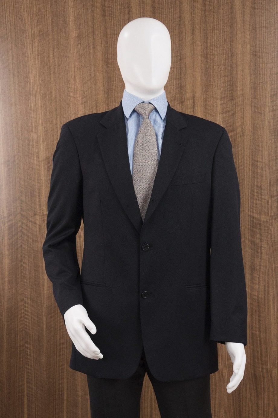 HUGO BOSS Size 38R Galilei / Sigma US 2 Button Sportcoat Blazer Solid BLACK