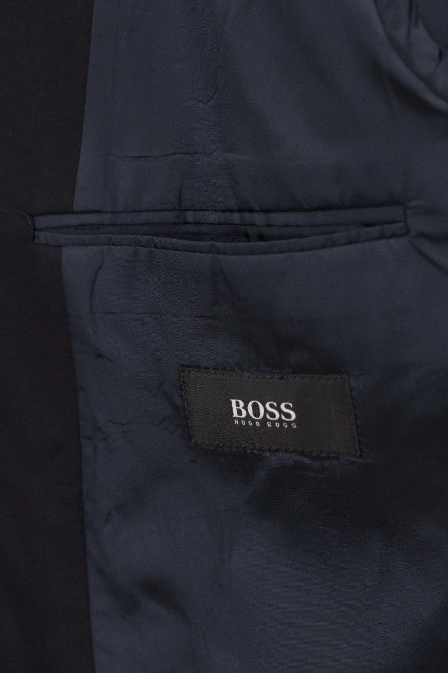 HUGO BOSS Size 38R Galilei / Sigma US 2 Button Sportcoat Blazer Solid BLACK