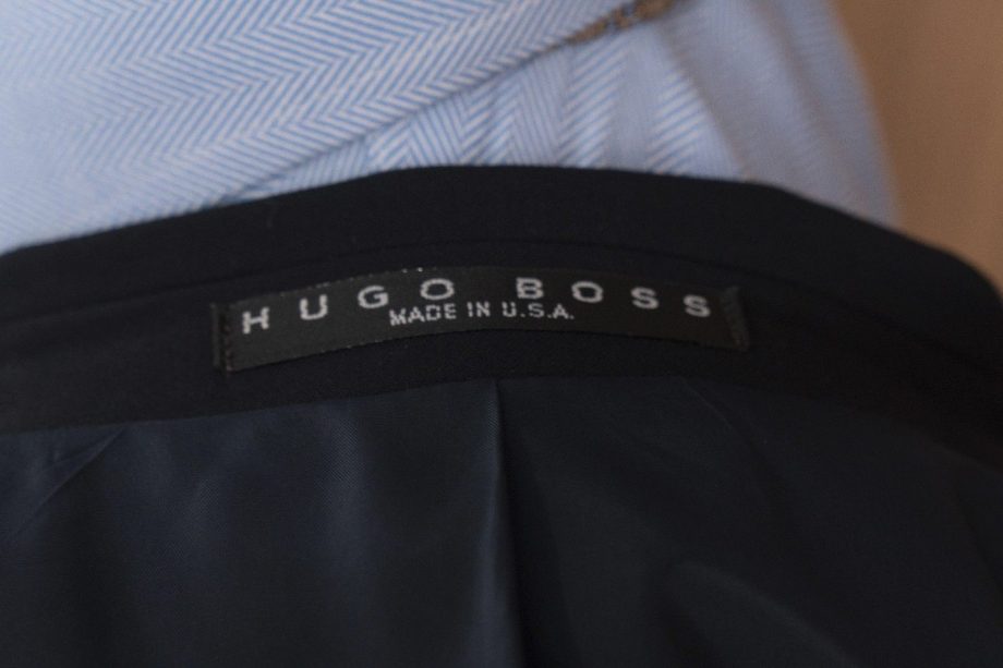 HUGO BOSS Size 38R Galilei / Sigma US 2 Button Sportcoat Blazer Solid BLACK