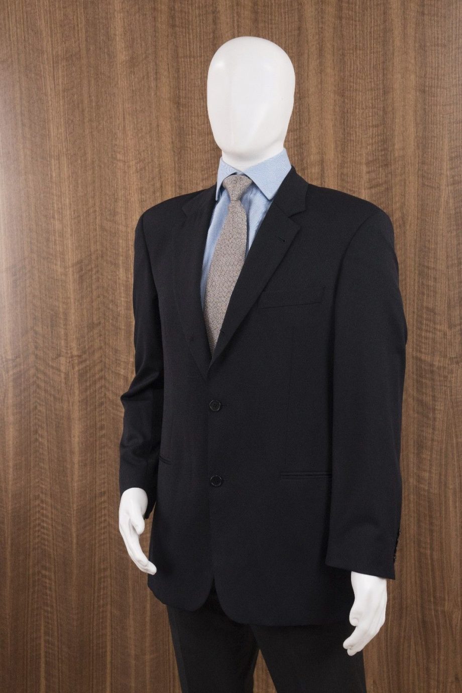 HUGO BOSS Size 38R Galilei / Sigma US 2 Button Sportcoat Blazer Solid BLACK