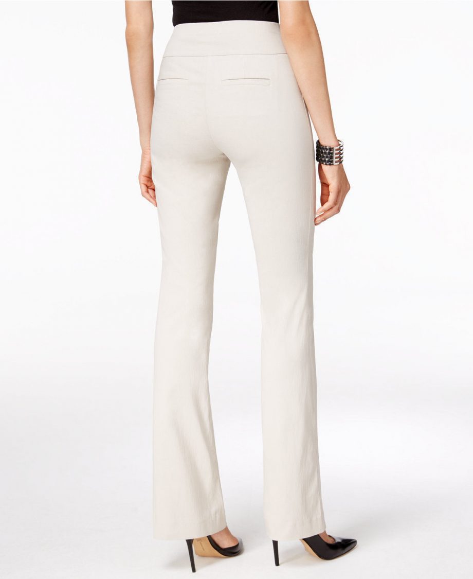 INC INTERNATIONAL CONCEPTS Size 8 Zip Pocket Wide Leg Regular Fit Pants BEIGE