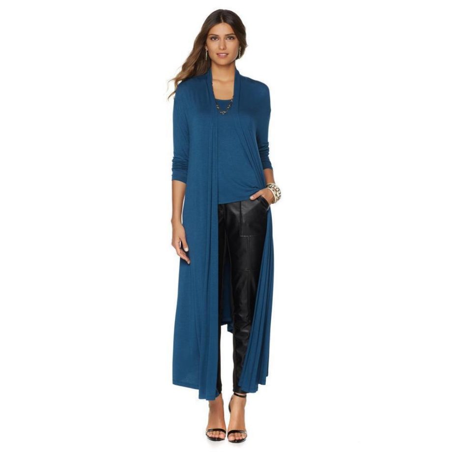 NENE Size PS Lightweight Glam Maxi Cardigan RED