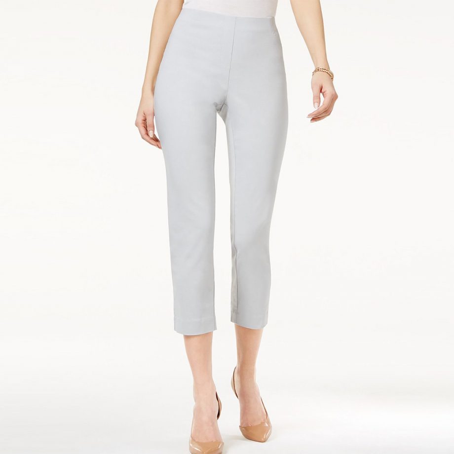 STYLE CO. Size XL Pull-On Capri Pants HARBOR GRAY