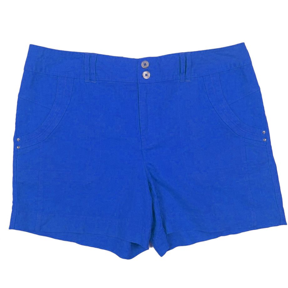 INC INTERNATIONAL CONCEPTS Size 10 Linen Shorts CARIBE BLUE