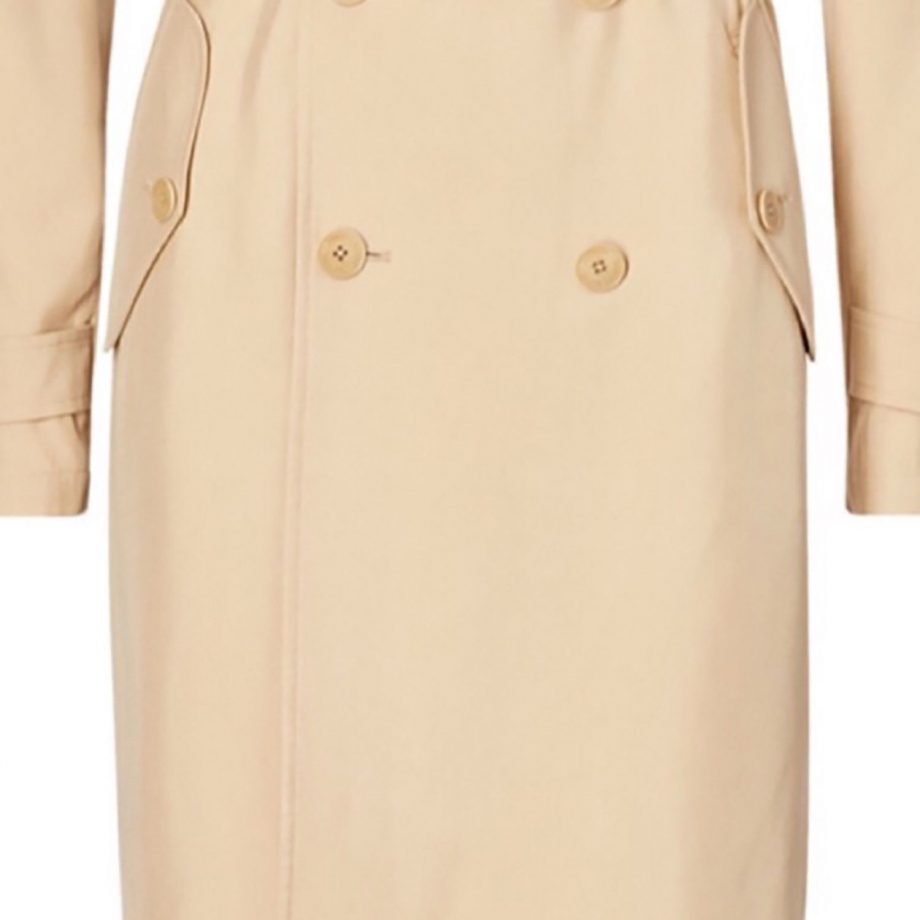 LAUREN RALPH LAUREN Size XL Double Breasted Trench Coat Outerwear TAN