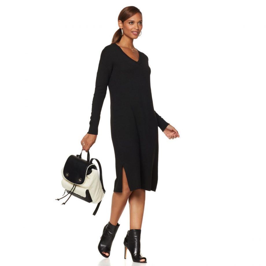 SERENA WILLIAMS Size M Off The Runway Sweater Dress Cream