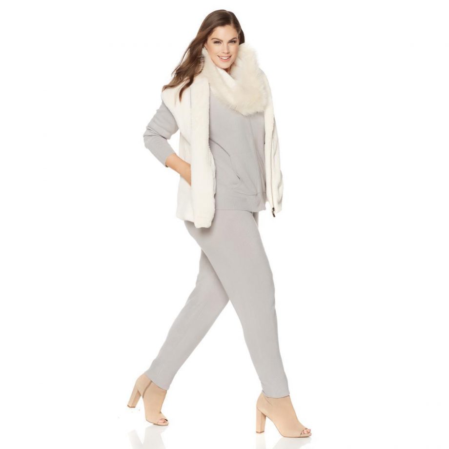 WENDY WILLIAMS Size S Luxe Lounge Hoodie and Pant Set GRAY