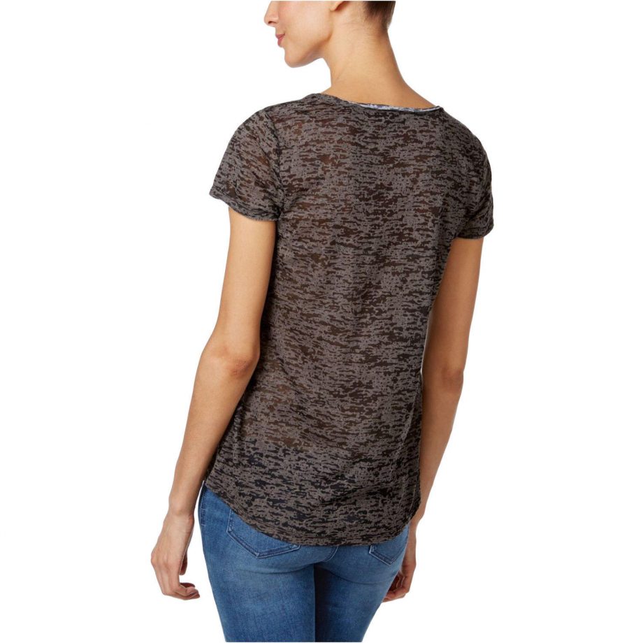 INC INTERNATIONAL CONCEPTS Size M Floral-Print Burnout T-Shirt