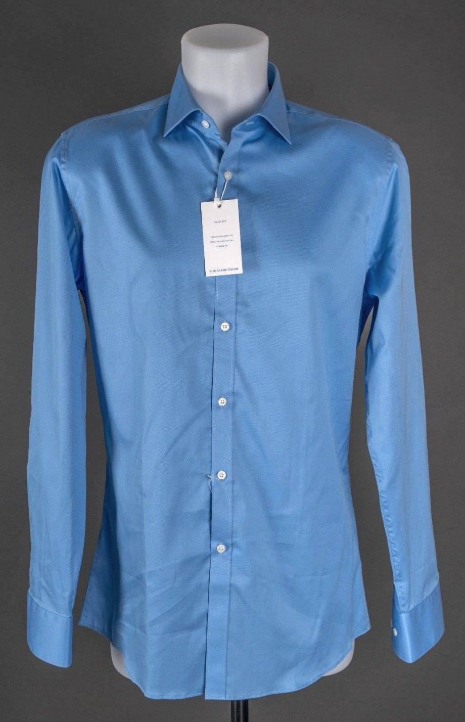 VINCE CAMUTO Mens Button-Down Shirt Blue Slim Fit Size S 15-1/2, 32/33 ...