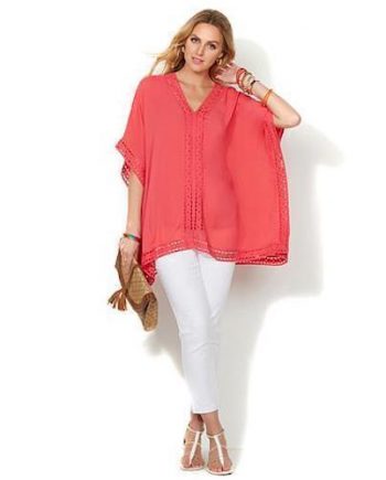 LIZ LANGE Size M/L Sun Sational Caftan and Tank Set PEONY