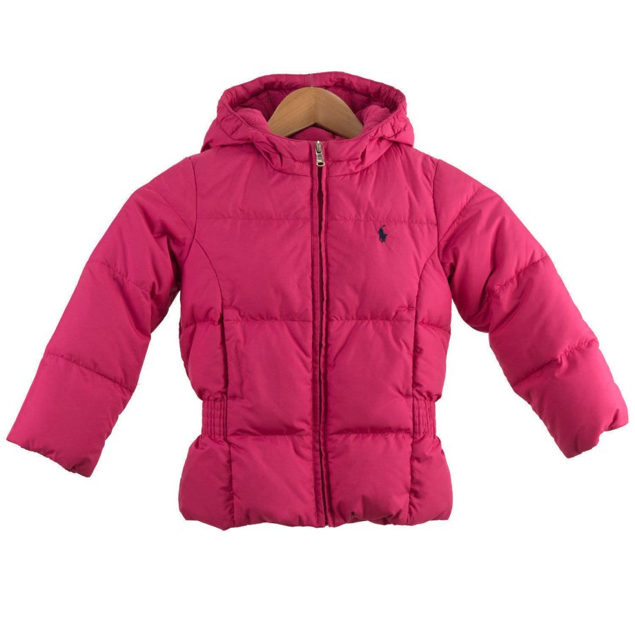 RALPH LAUREN Girls Winter Jacket Hood RED Size 4