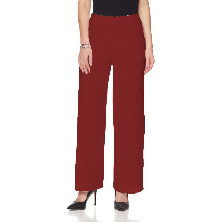 SLINKY BRAND Size S Vertical Textured Knit Palazzo Pants ROYAL BLUE