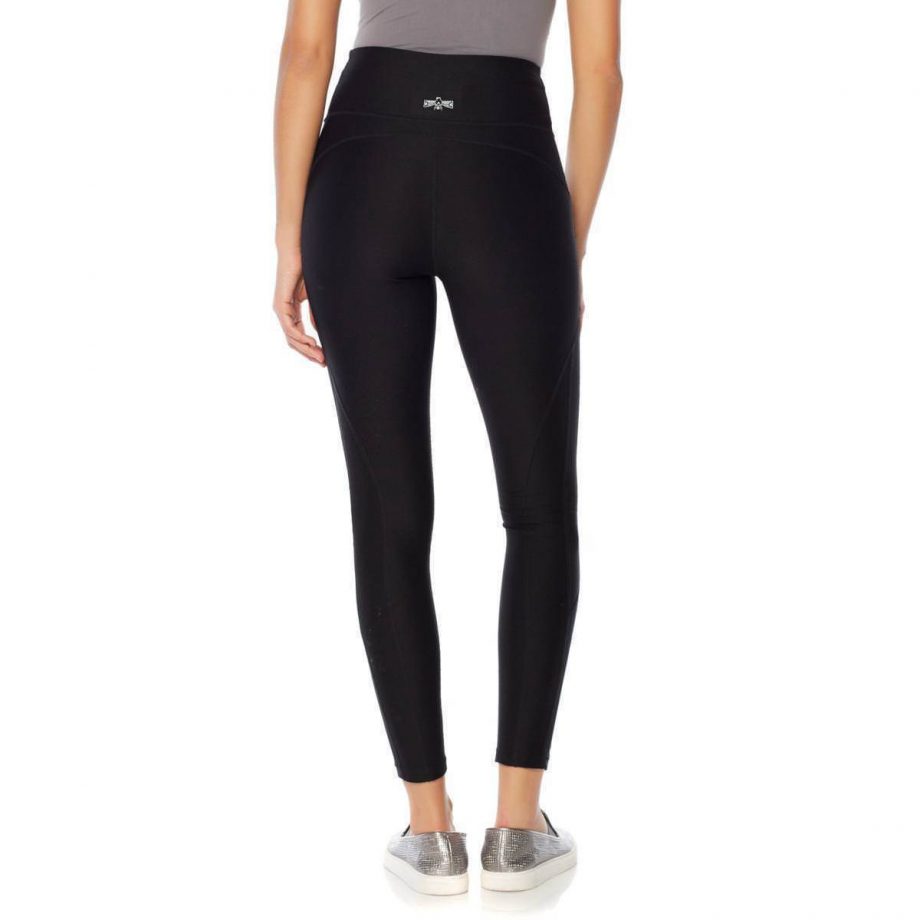 WARRIOR BY DANICA PATRICK Size 3X Mesh Calf Leggings BLACK