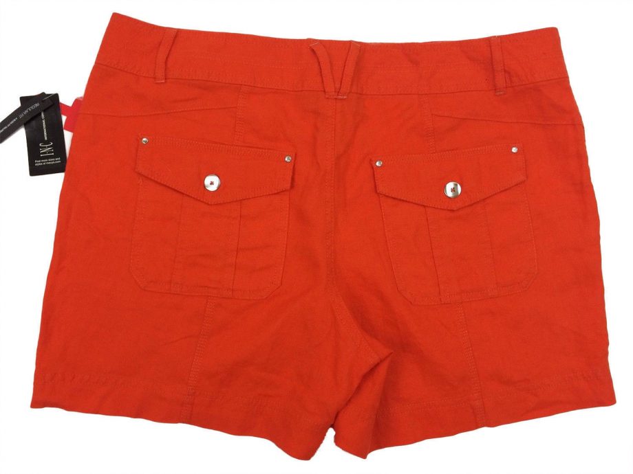 INC INTERNATIONAL CONCEPTS Size 10 Linen Shorts COSMIC ORANGE