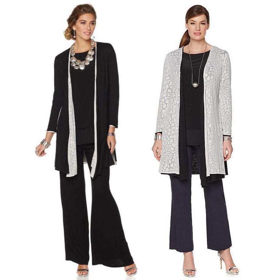 MARLAWYNNE Size M Reversible Cardigan Duster OYSTER / BLACK