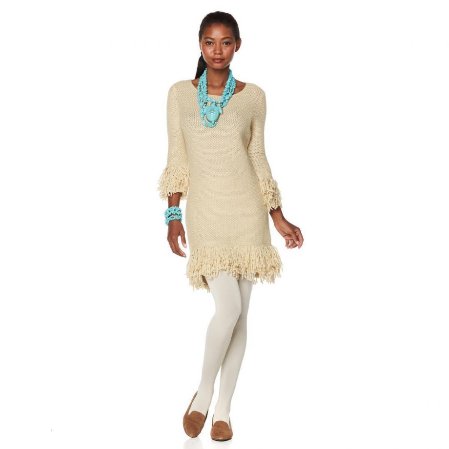 RARA AVIS BY IRIS Size M Apfel Sweater Pullover Dress IVORY